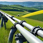 **

"Modern gas pipeline stretching across a green, rolling landscape between Slovakia and Ukraine. In the background, a stylized image representing energy security and cooperation. Focus on clean, efficient energy transit. Realistic, detailed."

**