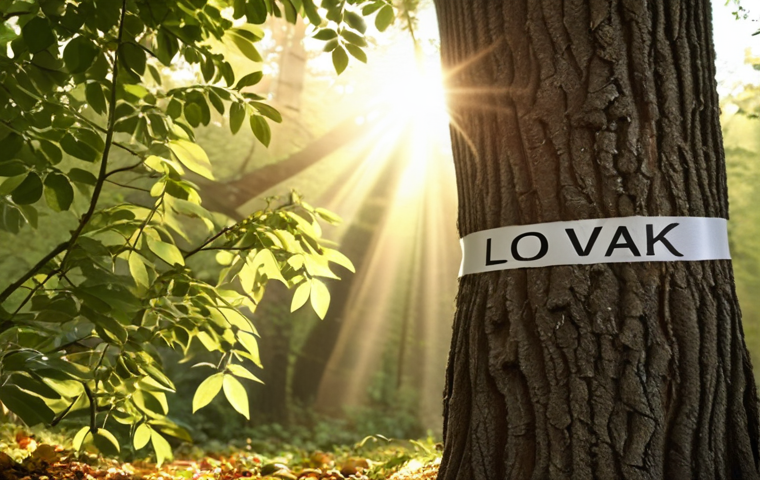 **"Two branches growing from a single tree trunk, one labeled 'Slovak,' the other 'Czech.' Sunlight filtering through leaves, creating a sense of shared origin."**