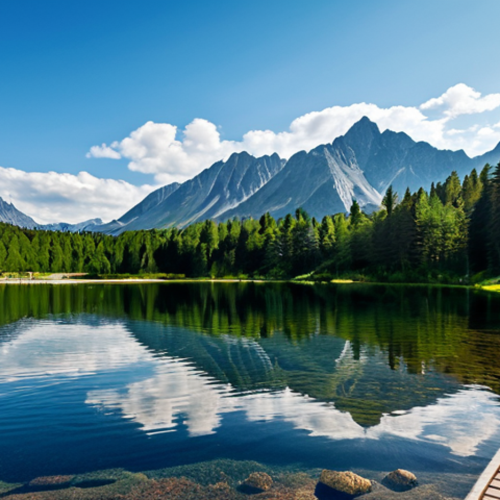 슬로바키아 하이 타트라 국립공원 - Strbske Pleso Lake Scene**

"A picturesque view of Strbske Pleso lake in the High Tatras, Slovakia, ...