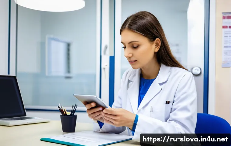 슬로바키아 병원 및 의료 서비스 - **Prompt:** A diverse expat couple, dressed in smart-casual everyday attire, sits at a modern, well-...